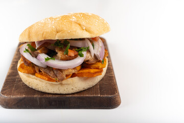 Peruvian Sandwich with Pork and Sweet Potato