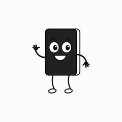 Chalkboard eraser mascot cartoon vector design