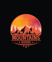Mountains Riders T-shirt Design