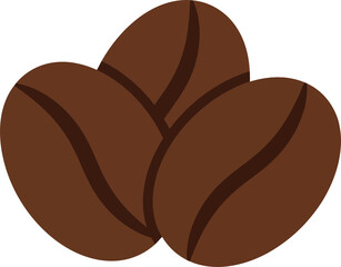 Three Coffee Beans Illustration