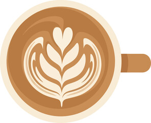 Leaf Pattern Latte Art