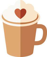 Whipped Cream Heart Latte