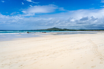 Fototapeta premium Beautiful Puerto Villamil Beach on Isabela Island, Galapagos, Ecuador