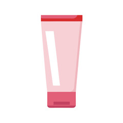 Clean cosmetic tube blank template vector mockup flat minimal style illustration with white background