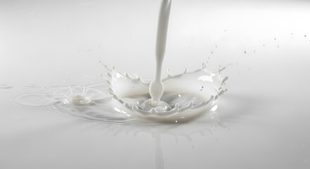 Milk Splashing into a Bowl.