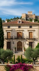 Fototapeta premium Elegant European Mansion Exterior.