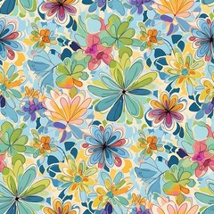 Colorful Floral Pattern Design.