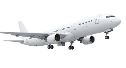 Obraz premium Modern commercial airliner in flight showing intricate details and design