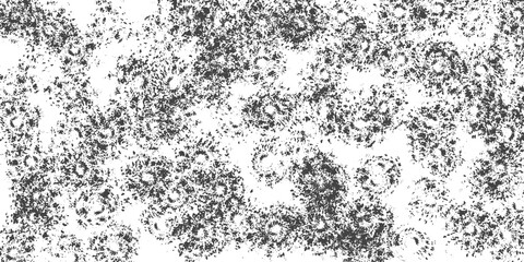 Black and white grunge texture background for design isolated on transparent background