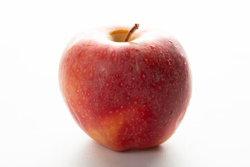 Red apple on a white background