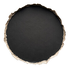 Round black paper texture mockup with ripped edges png black paper png paper texture png round mockup png ripped paper png transparent background image