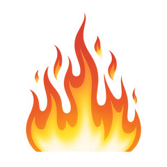 Vibrant orange and yellow flames rising against a black background