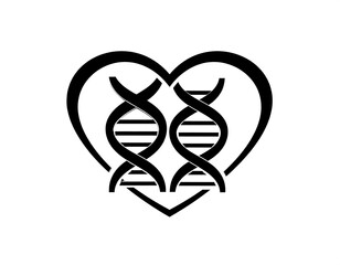 Heart encompassing DNA strands