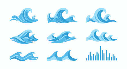 Fototapeta premium blue water wave