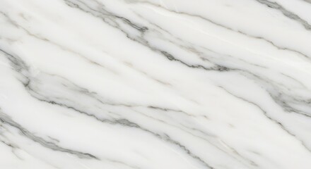 White Marble Texture Background with Gray Veins