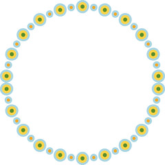 Doodle frame for text. Modern Art graphics for hipsters. Colorful stylish geometric empty frame