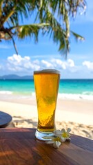 Tropical Beach Beer Relaxation.