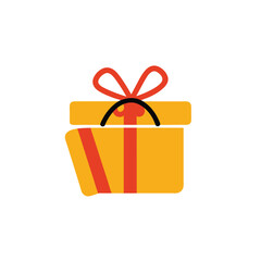 Gift Box icon isolated on white background. Vector illustration. 