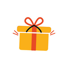 Gift Box icon isolated on white background. Vector illustration. 