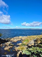 sea landscape with blue sky