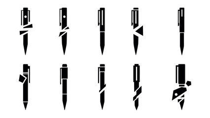 Pen Collection: An array of classic pens is artfully presented, celebrating the timeless functionality of elegant writing instruments.