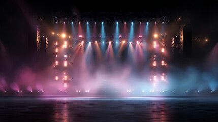Stage lights in the night