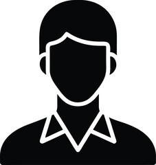 Face Recognition Silhouette Vector Art Illustration