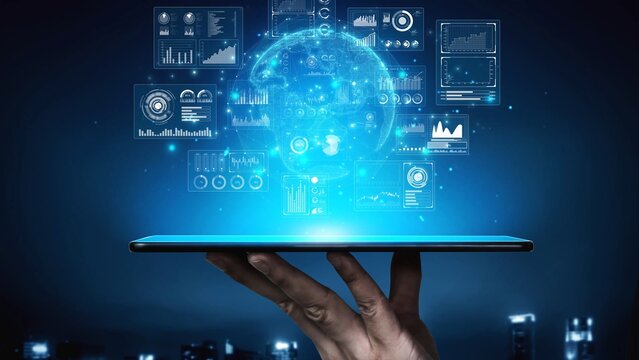 Real-time global data analytics dashboard visualizing insights from interconnected systems for decision-making, business analytics, and digital transformation Marrow