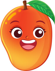Cartoon Mango Fruit Character Illustration