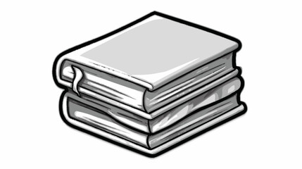 Cartoon stacked books vector icon. Education, learning, knowledge, study, library, school, reading, wisdom, academic illustration.