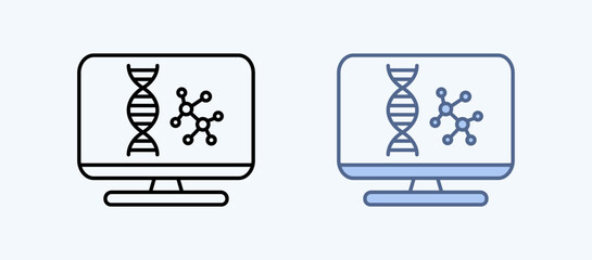 Bioinformatics Multiple Style Icon Collection