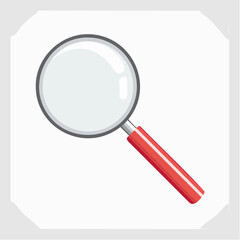 Magnifying Glass Isolated Illustration for Exploration and Discovery Concepts and Designs