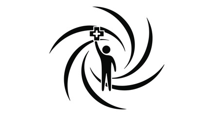 Obraz premium tribal tattoo design with wings