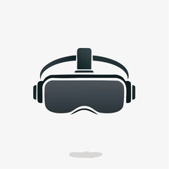 Iconic Virtual Reality Headset Illustration for Future Technology and Gaming Experience