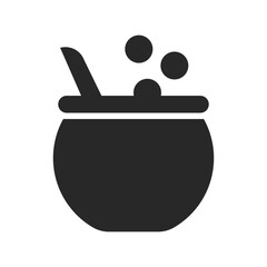 Hand drawn vector silhouette elements for Halloween. Flat design cartoon elements.