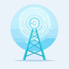 Telecommunication tower broadcasting signal vector design for wireless technology and