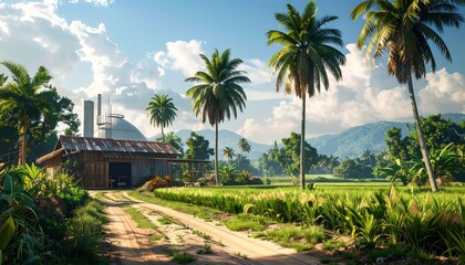 Tropical rural landscape