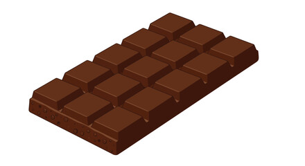 A delicious dark chocolate bar divided into rectangular segments