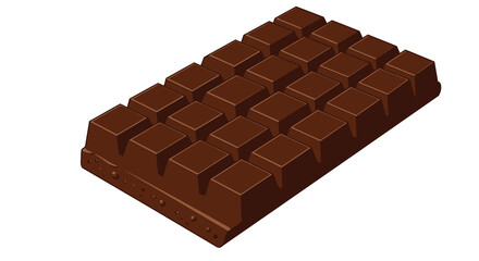 A delicious dark chocolate bar with individually segmented squares visible