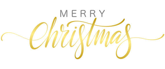 Merry christmas lettering calligraphy vector eps