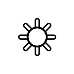 Modern Sunburst Icon – Black and White Radiant Sun Graphic