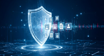 Secure digital shield protecting sensitive data and user information in a vibrant network of connections