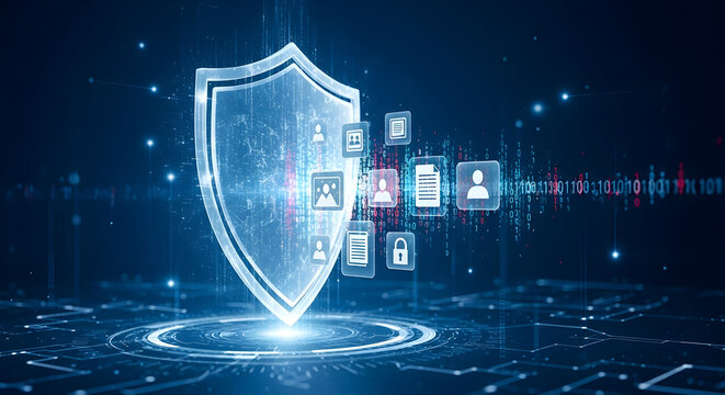 Secure digital shield protecting sensitive data and user information in a vibrant network of connections