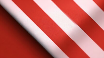 Red background, bold stripe pattern, modern flat design
