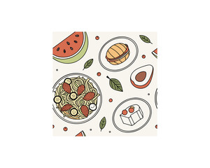 seamless-vector-pattern-with-contemporary-art-food Free SVG Download