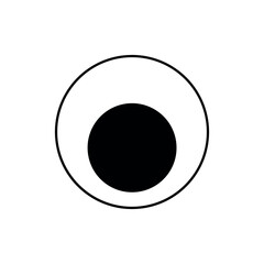 Perfect circle design in minimal abstract geometric style Vector illustration