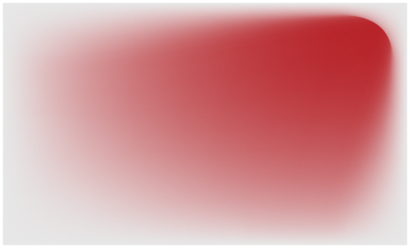 Soft red gradient blur effect isolated on transparent background