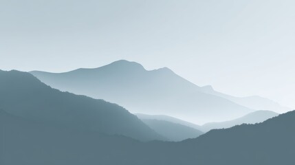 Grey background, misty gradient, flat minimal style