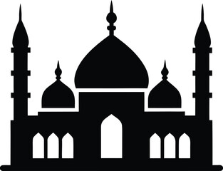 Mosque silhouette silhouette vector art illustration