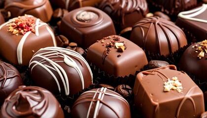 Assortment of exquisite chocolates